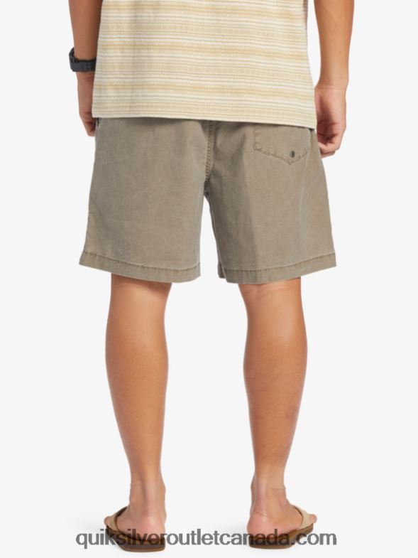 CA Quiksilver Men Taxer Elasticized Shorts chocolate chip TX4R2322