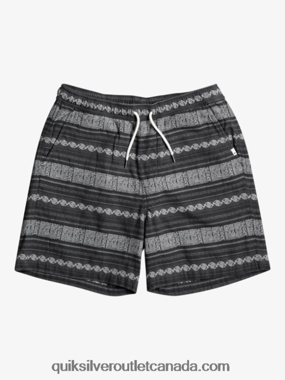 CA Quiksilver Men Taxer Jacquard Shorts black taxer jaquard hori TX4R2423