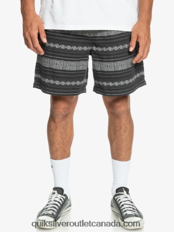 CA Quiksilver Men Taxer Jacquard Shorts black taxer jaquard hori TX4R2423