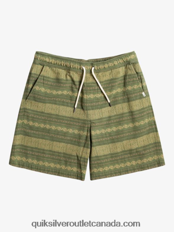 CA Quiksilver Men Taxer Jacquard Shorts four leaf clover taxer jacquar TX4R2422