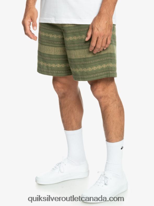 CA Quiksilver Men Taxer Jacquard Shorts four leaf clover taxer jacquar TX4R2422