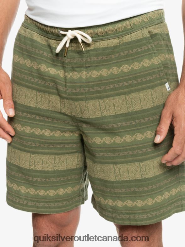 CA Quiksilver Men Taxer Jacquard Shorts four leaf clover taxer jacquar TX4R2422