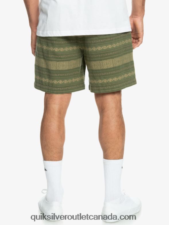 CA Quiksilver Men Taxer Jacquard Shorts four leaf clover taxer jacquar TX4R2422
