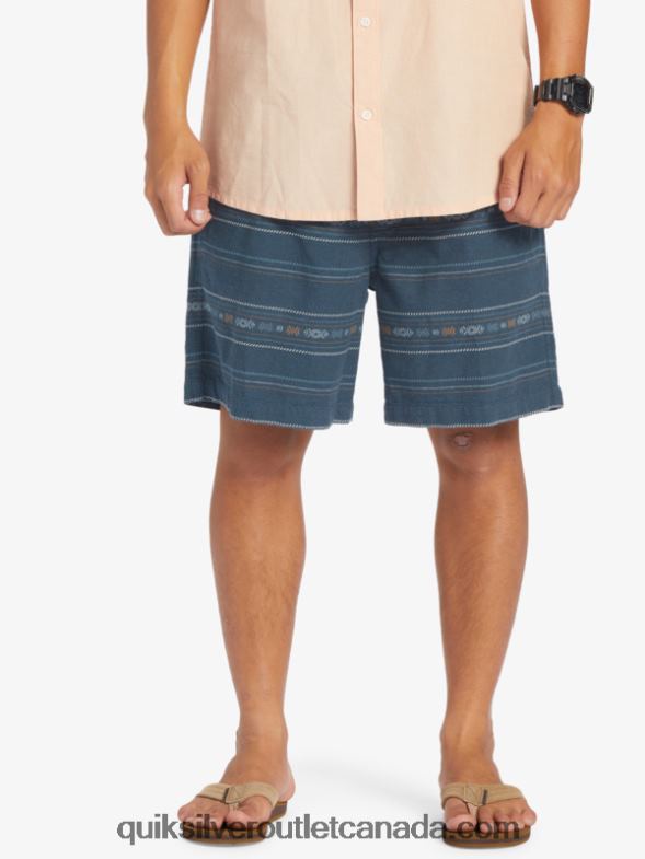 CA Quiksilver Men Taxer Jacquard Shorts midnight navy mini jacquard TX4R2420