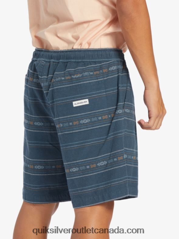 CA Quiksilver Men Taxer Jacquard Shorts midnight navy mini jacquard TX4R2420