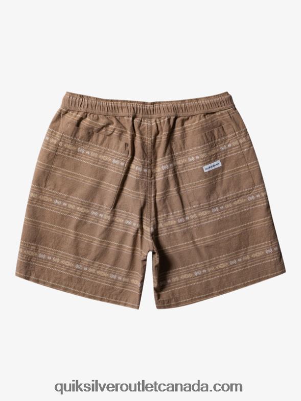 CA Quiksilver Men Taxer Jacquard Shorts olive gray mini jacquard TX4R2421