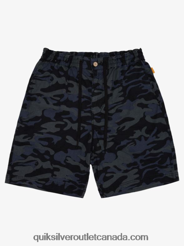 CA Quiksilver Men Waterman After Surf Shorts black camoflage TX4R21581