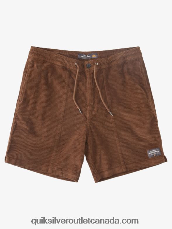 CA Quiksilver Men Waterman Cordy Corduroy Shorts dark earth TX4R2875