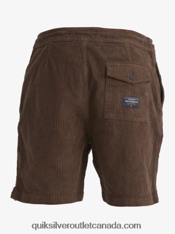 CA Quiksilver Men Waterman Cordy Corduroy Shorts dark earth TX4R2875