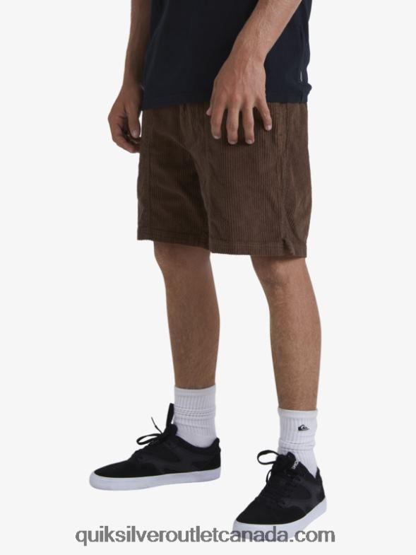 CA Quiksilver Men Waterman Cordy Corduroy Shorts dark earth TX4R2875