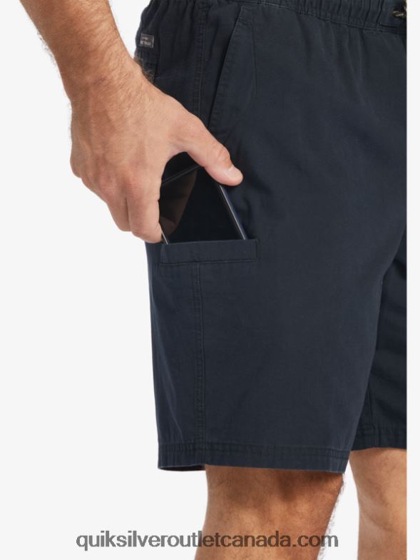 CA Quiksilver Men Waterman Last Light Elasticized 19 Shorts black TX4R2256