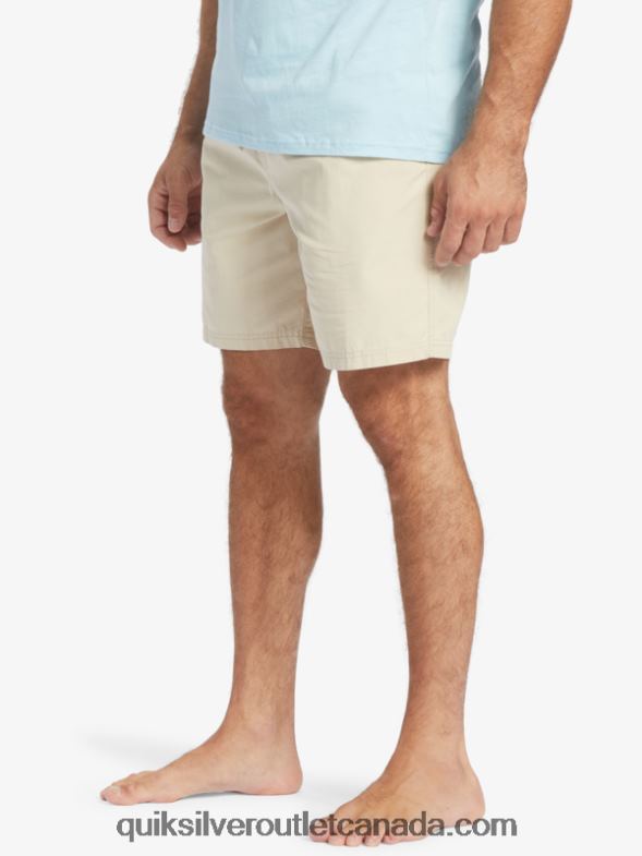 CA Quiksilver Men Waterman Last Light Elasticized 19 Shorts brown rice TX4R2255