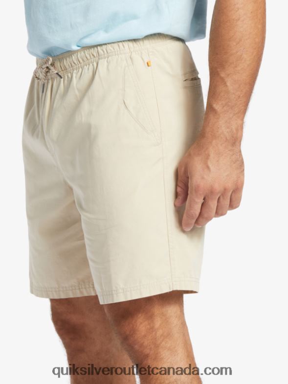 CA Quiksilver Men Waterman Last Light Elasticized 19 Shorts brown rice TX4R2255