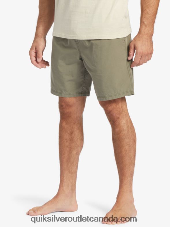 CA Quiksilver Men Waterman Last Light Elasticized 19 Shorts dusty olive TX4R2253