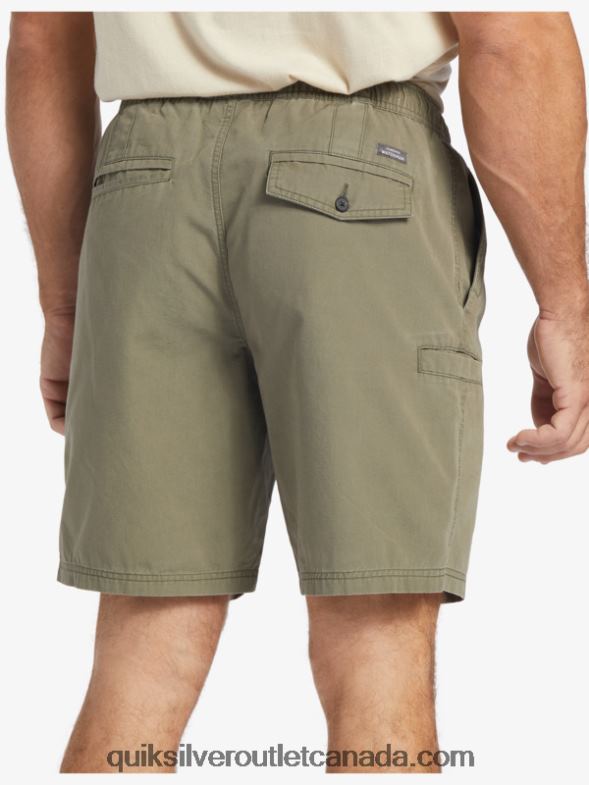 CA Quiksilver Men Waterman Last Light Elasticized 19 Shorts dusty olive TX4R2253