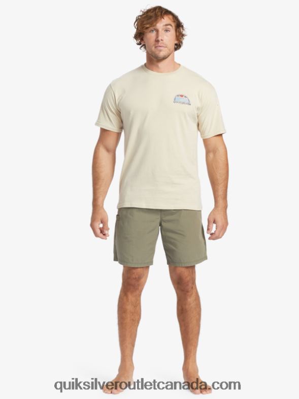 CA Quiksilver Men Waterman Last Light Elasticized 19 Shorts dusty olive TX4R2253
