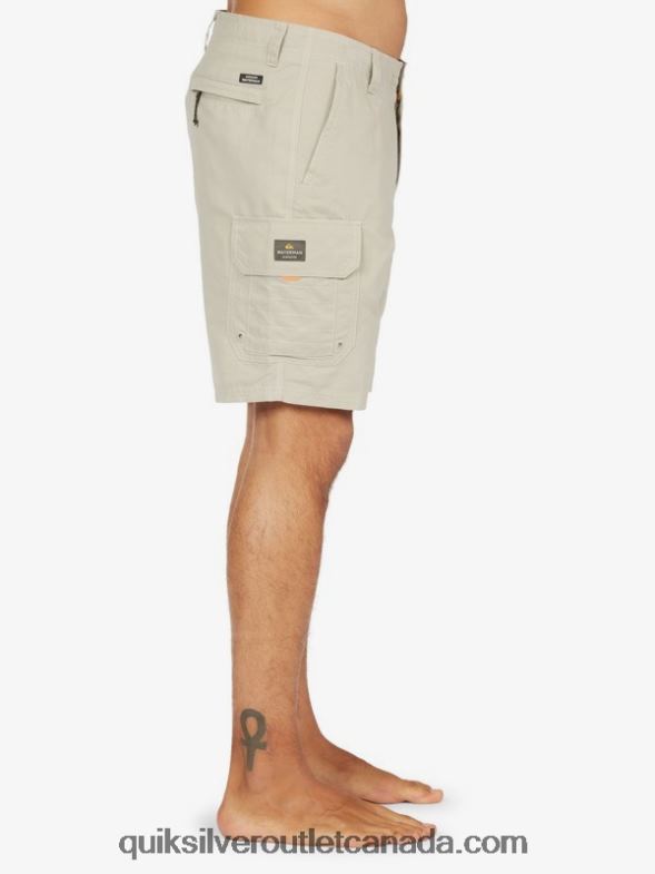 CA Quiksilver Men Waterman Maldive 20 Cargo Shorts flint gray TX4R21728