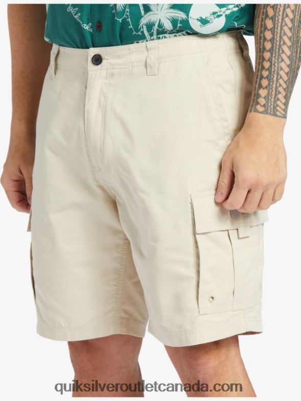 CA Quiksilver Men Waterman Maldive Atoll Cargo 20 Shorts brown rice TX4R2786