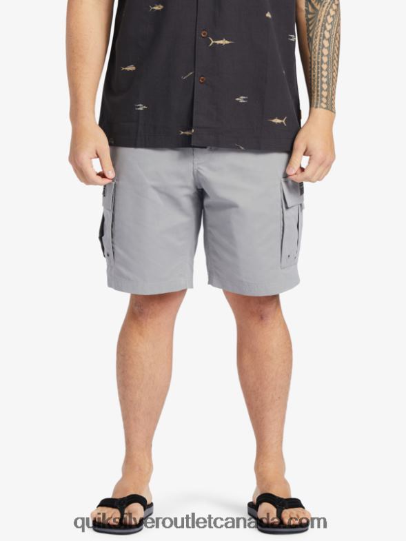 CA Quiksilver Men Waterman Maldive Atoll Cargo 20 Shorts sharkskin TX4R2788