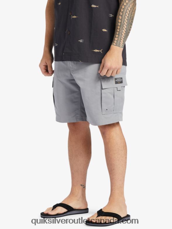 CA Quiksilver Men Waterman Maldive Atoll Cargo 20 Shorts sharkskin TX4R2788