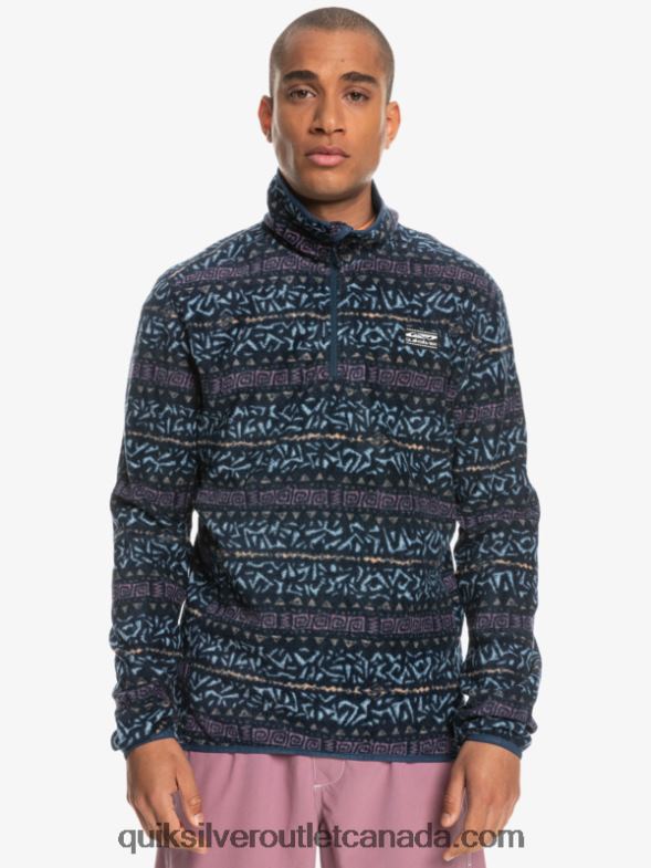 CA Quiksilver Men Aker Quarter Fleece Sweater dusty orchid nordic channel TX4R21878