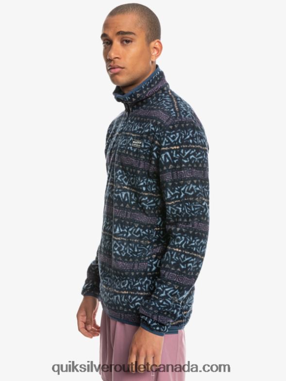 CA Quiksilver Men Aker Quarter Fleece Sweater dusty orchid nordic channel TX4R21878
