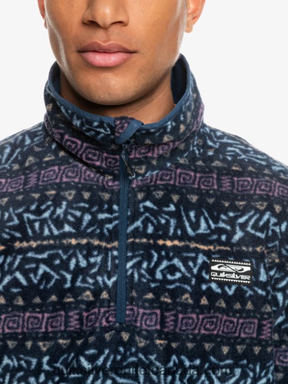 CA Quiksilver Men Aker Quarter Fleece Sweater dusty orchid nordic channel TX4R21878