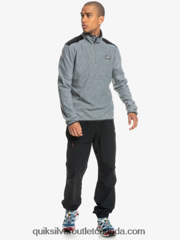 CA Quiksilver Men Aker Quarter Fleece Sweater heather grey TX4R21879