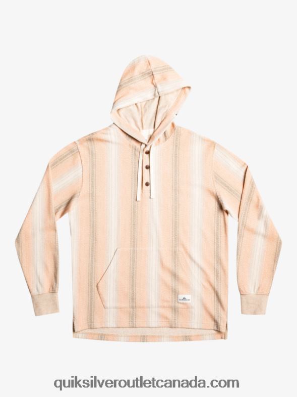 CA Quiksilver Men Baja Henley Hoodie praline baja stripe TX4R21097