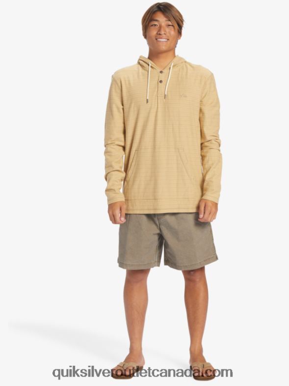 CA Quiksilver Men Carlton Hoodie carlton taos taupe stripe TX4R2744