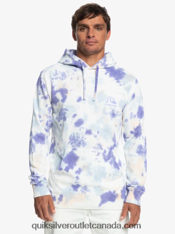 CA Quiksilver Men Cloudy Tie-Dye Hoodie peach whip cloudy tie dye TX4R21502