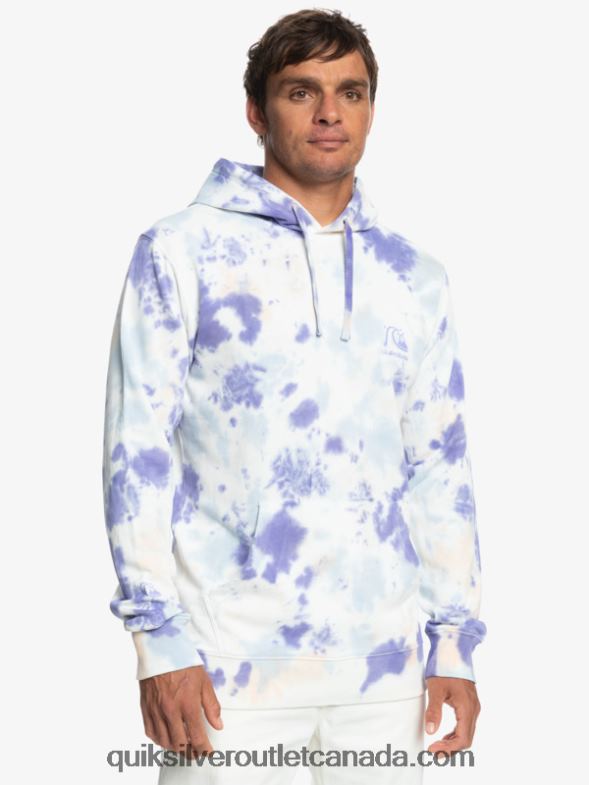CA Quiksilver Men Cloudy Tie-Dye Hoodie peach whip cloudy tie dye TX4R21502