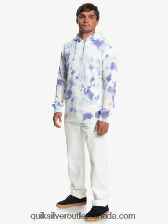 CA Quiksilver Men Cloudy Tie-Dye Hoodie peach whip cloudy tie dye TX4R21502