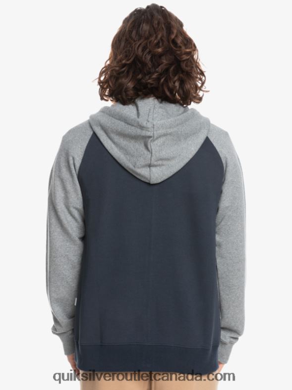 CA Quiksilver Men Essentials Zip Up Hoodie light grey heather/black TX4R21514