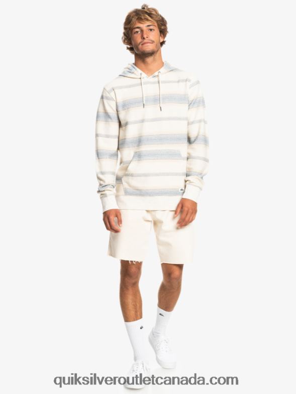 CA Quiksilver Men Great Otway Hoodie bering sea otway stripe TX4R2582