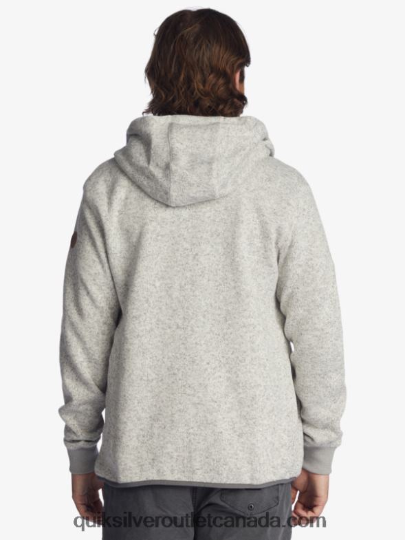 CA Quiksilver Men Keller Zip-Up Hoodie light grey heather TX4R21479