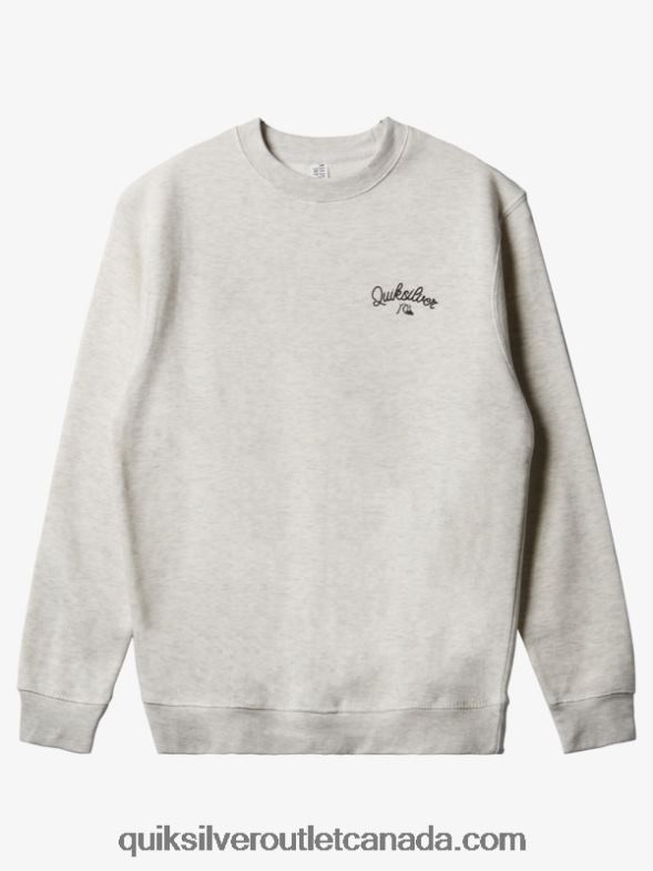 CA Quiksilver Men New Estate Crewneck Sweatshirt oatmeal heather TX4R21803