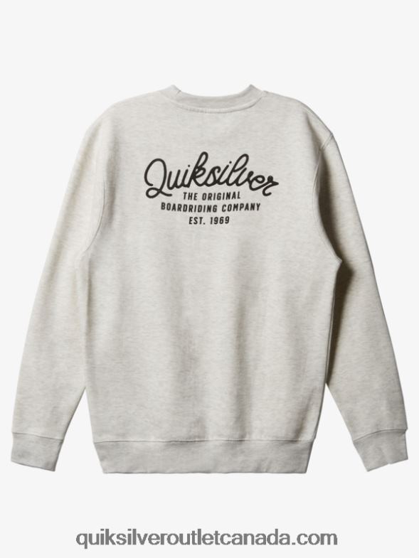 CA Quiksilver Men New Estate Crewneck Sweatshirt oatmeal heather TX4R21803