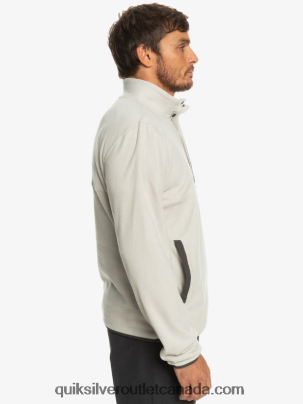 CA Quiksilver Men No Destination Snap Fleece Pullover gray violet TX4R21039
