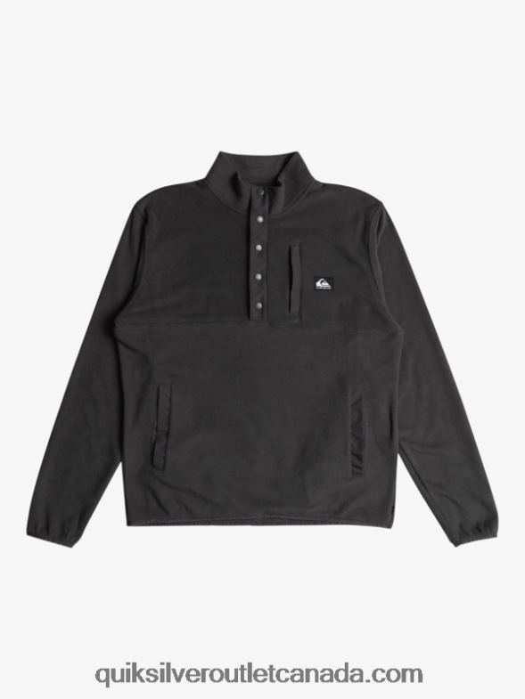 CA Quiksilver Men No Destination Snap Fleece Pullover phantom TX4R21040