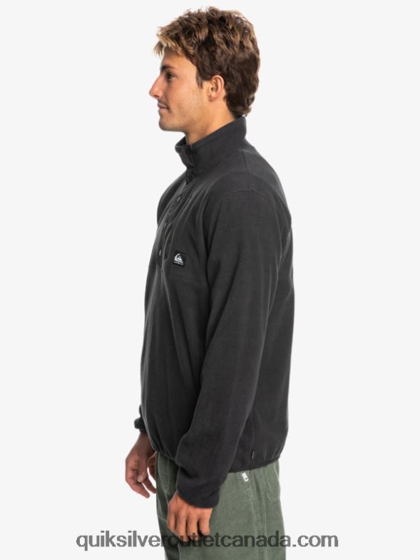 CA Quiksilver Men No Destination Snap Fleece Pullover phantom TX4R21040