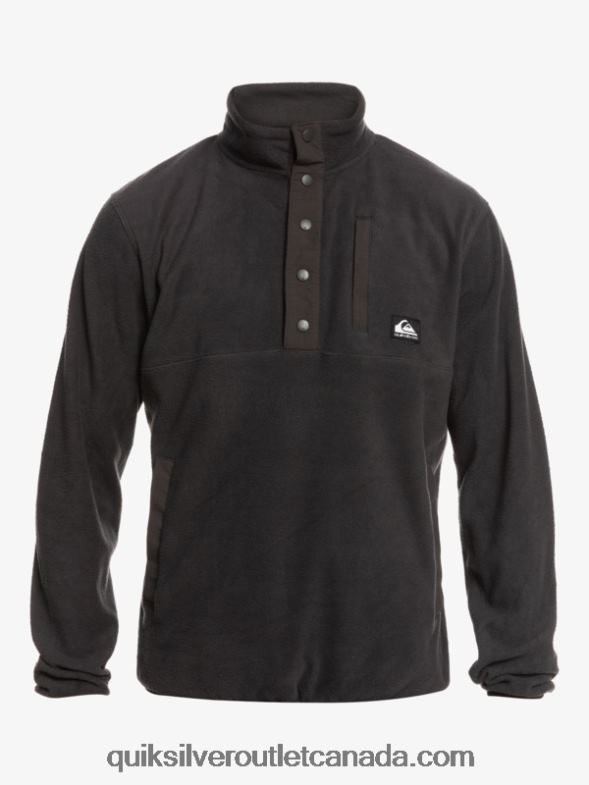 CA Quiksilver Men No Destination Snap Fleece Pullover phantom TX4R21040