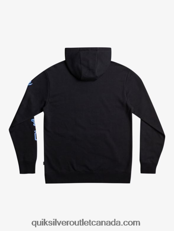 CA Quiksilver Men Omni Logo Hood Fleece Top Pullover black TX4R21032