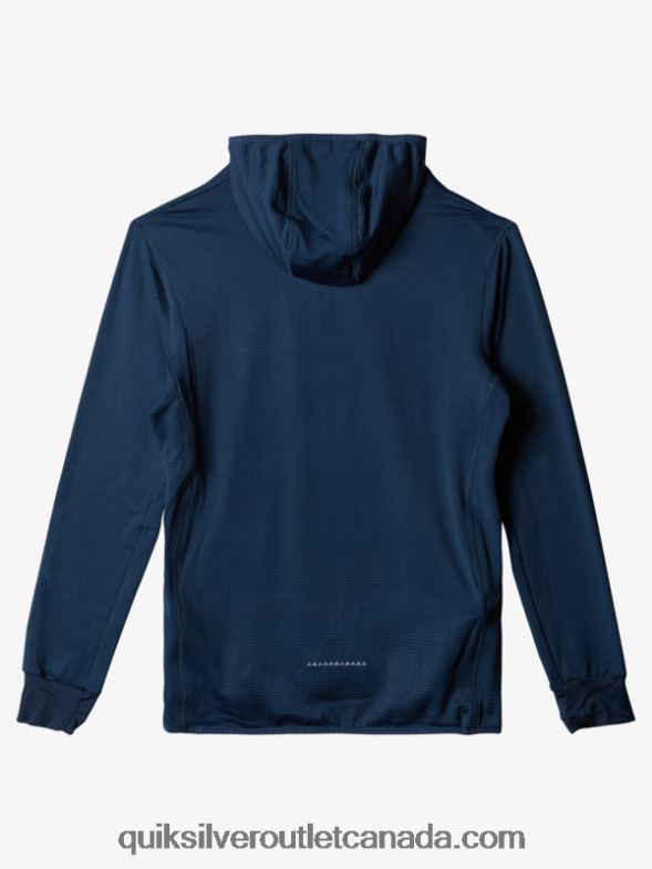 CA Quiksilver Men Steep Point Quarter-Zip Fleece Hoodie insignia blue TX4R21873