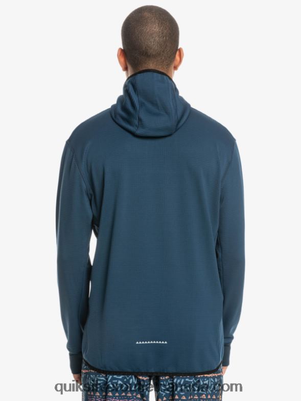 CA Quiksilver Men Steep Point Quarter-Zip Fleece Hoodie insignia blue TX4R21873