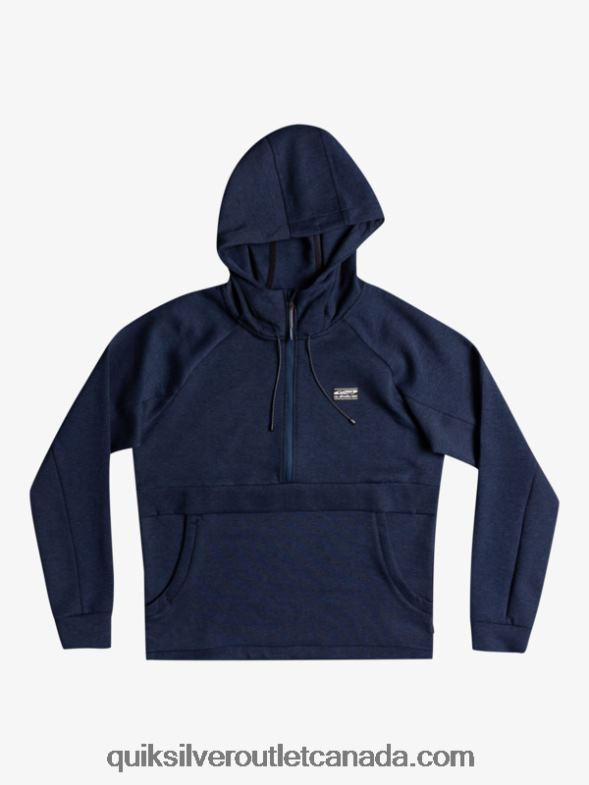 CA Quiksilver Men Step Off Half-Zip Hoodie insignia blue heather TX4R21371