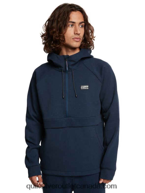 CA Quiksilver Men Step Off Half-Zip Hoodie insignia blue heather TX4R21371