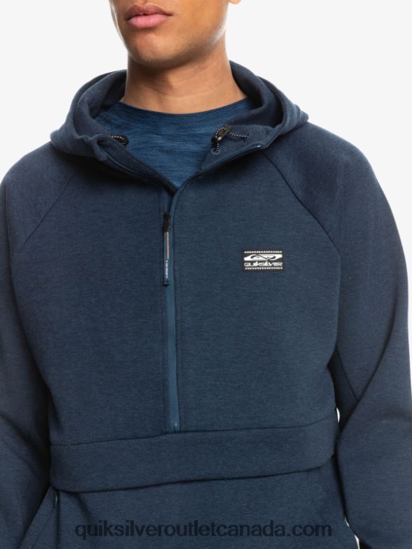 CA Quiksilver Men Step Off Half-Zip Hoodie insignia blue heather TX4R21371