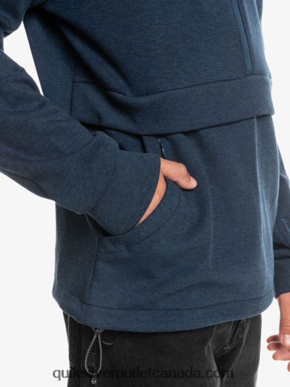 CA Quiksilver Men Step Off Half-Zip Hoodie insignia blue heather TX4R21371