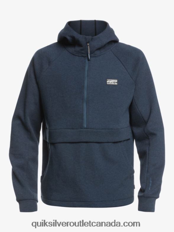CA Quiksilver Men Step Off Half-Zip Hoodie insignia blue heather TX4R21371